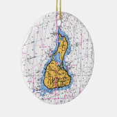 Ornament Blokeilanden Nautical Chart (Rechts)