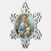 Ornament "Blue Madonna Snowflake" (Rechts)