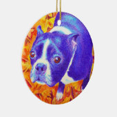 Ornament Boston Terrier - "Daisy" (Rechts)