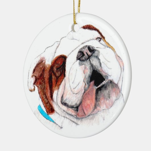 Ornament, Bulldog Drawing Keramisch Ornament (Links)