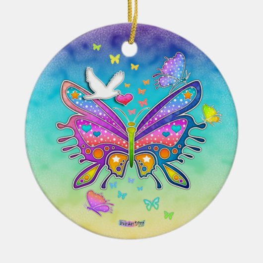 Ornament - BUTTERFLY, POP ART (Voorkant)