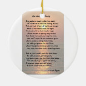 ornament Byron: "Ze loopt in schoonheid" (Achterkant)