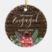 Ornament cadeau met voor eerste kerstmis met hout (Voorkant)