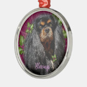 Ornament, Cavalier Spaniel Black en Tan Gift Metalen Ornament (Links)