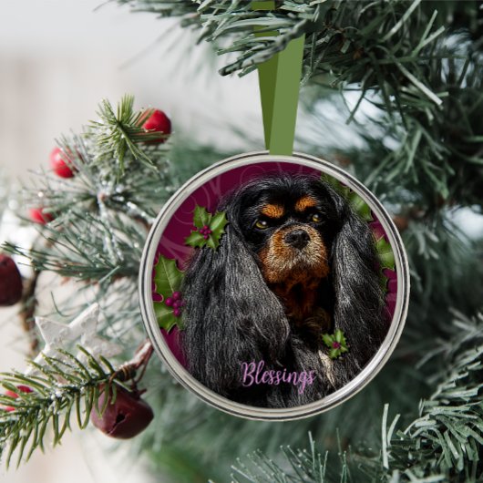 Ornament Cavalier Spaniel Black en Tan Spaniel