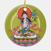 ORNAMENT CERAMIC - Green Tara & White Tara (Achterkant)