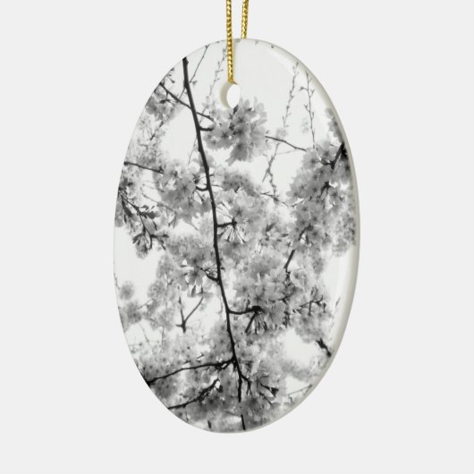 ornament "Cherry Blossom" zwart-wit (Links)
