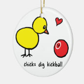 Ornament - Chicks Dig Kickball (Links)