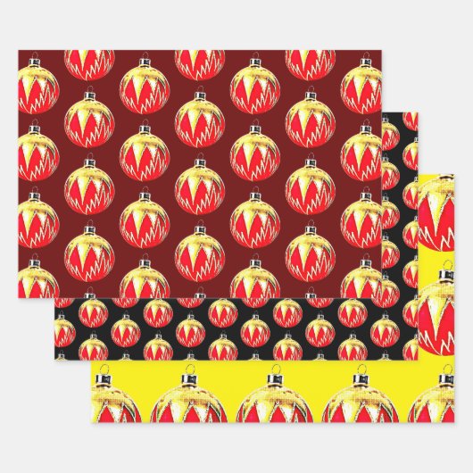 Ornament Christmas Art Wrap Craft Inpakpapier Vel (Set)