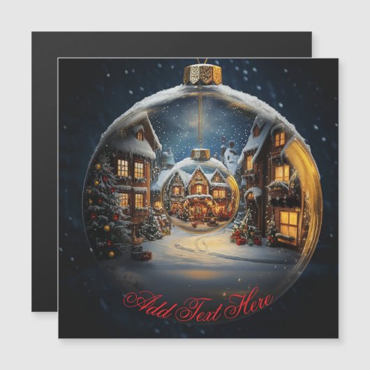 Ornament Christmas Card – Custom Text (Voorkant / Achterkant)