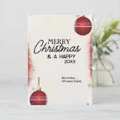 Ornament Christmas Kaart - Classic Holiday Greetin (Staand voorkant)