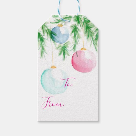 Ornament Christmas Tag Cadeaulabel (Voorkant)