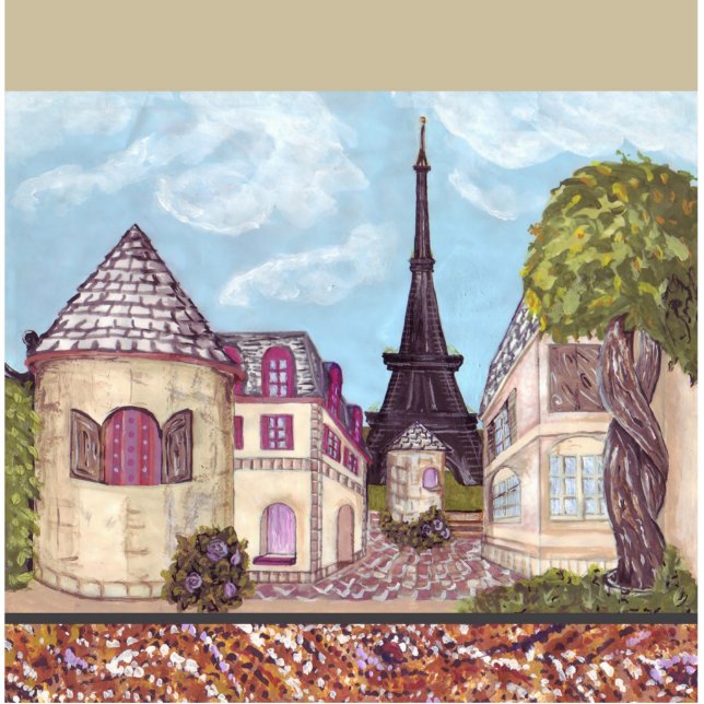 Ornament Cityscape Eiffel Tower Fotobeeldje Ornament (Voorkant)