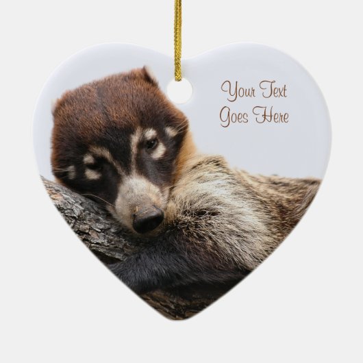 Ornament: Coatimundi #4 (hart) Keramisch Ornament (Achterkant)