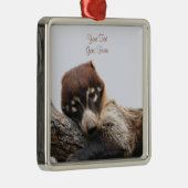Ornament: Coatimundi #4 (Premium Square) Metalen Ornament (Rechts)
