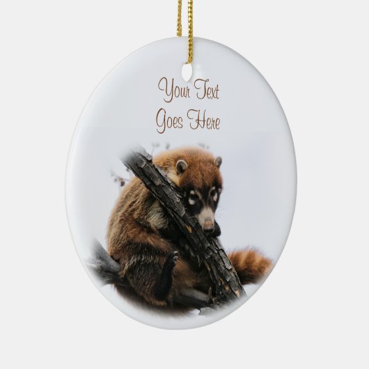 Ornament: Coatimundi #5 (Cirkel) Keramisch Ornament (Rechts)