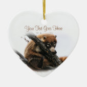 Ornament: Coatimundi #5 (hart) Keramisch Ornament (Voorkant)