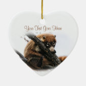 Ornament: Coatimundi #5 (hart) Keramisch Ornament (Achterkant)