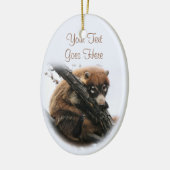Ornament: Coatimundi #5 (Ovaal) Keramisch Ornament (Links)