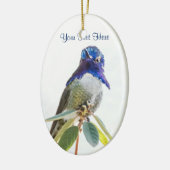 Ornament: Costa's Hummingbird (Oval) Keramisch Ornament (Links)