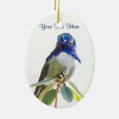 Ornament: Costa's Hummingbird (Oval) Keramisch Ornament (Achterkant)