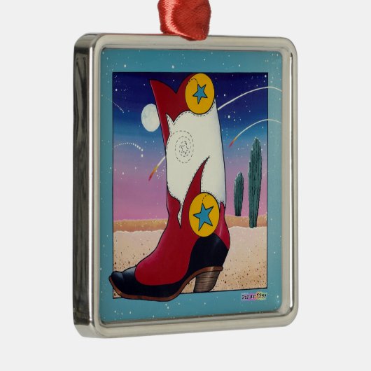 Ornament - Cowboy Boot, helemaal gekleed (Rechts)