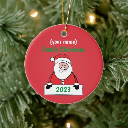 Ornament - Custom Family Christmas (naam toevoegen (Boom)