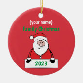 Ornament - Custom Family Christmas (naam toevoegen (Voorkant)
