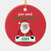 Ornament - Custom Family Christmas (naam toevoegen (Voorkant)