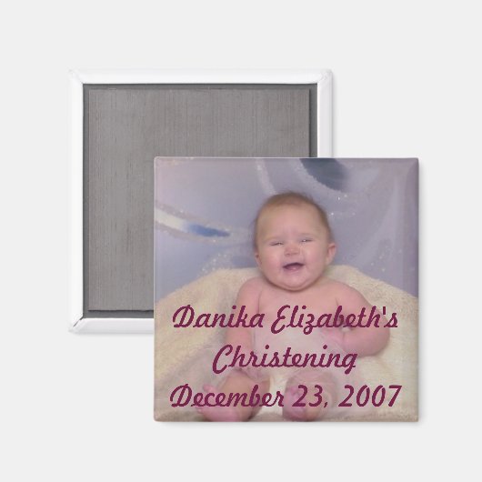 Ornament, Danika Elizabeth's doopDecember... Magneet (Voorkant / Achterkant)