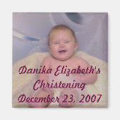 Ornament, Danika Elizabeth's doopDecember... Magneet (Voorkant)