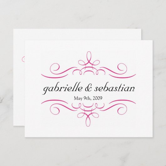 Ornament De datum opslaan Briefkaart (Voorkant / Achterkant)