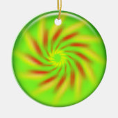 Ornament - Draaimolen in een 3D groene bal (Voorkant)