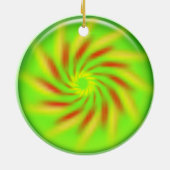 Ornament - Draaimolen in een 3D groene bal (Achterkant)