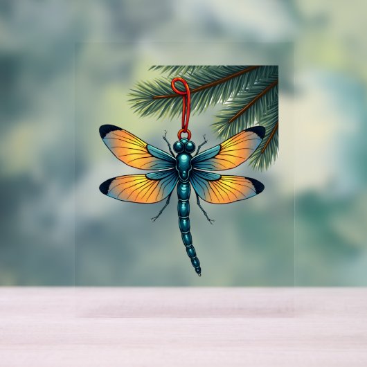Ornament Dragonfly Acryl Bord (Neutraal)