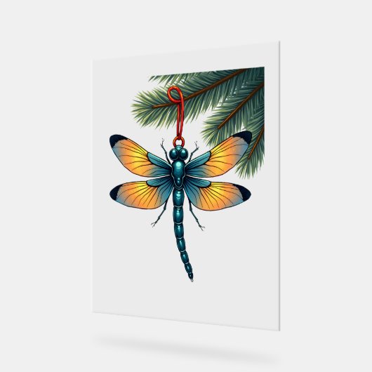 Ornament Dragonfly Acryl Bord (Hoek)