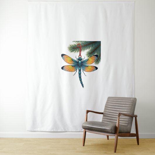 Ornament Dragonfly Wandkleed (In situ)