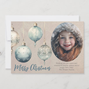  Ornament Earth Tone Foto Feestdagenkaart