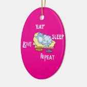 Ornament Eat Sleep Love Herhaal Katten (Links)