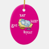 Ornament Eat Sleep Love Herhaal Katten (Voorkant)
