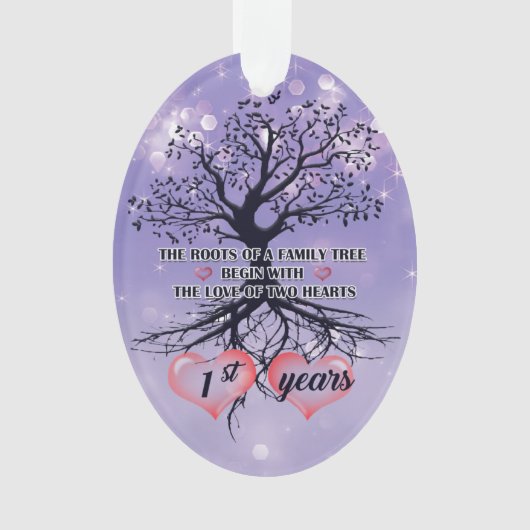 ornament eerste Jubileum | Uniek cadeauidee (voorkant)