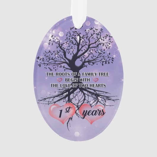 ornament eerste Jubileum | Uniek cadeauidee (achterkant)