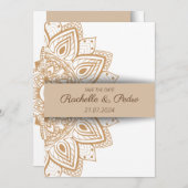 Ornament elegante bruiloft uitnodiging (Voorkant / Achterkant)