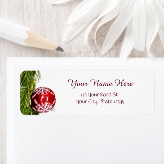 Ornament en Fir Fractal - Vrolijk kerstfeest Etiket (Insitu)