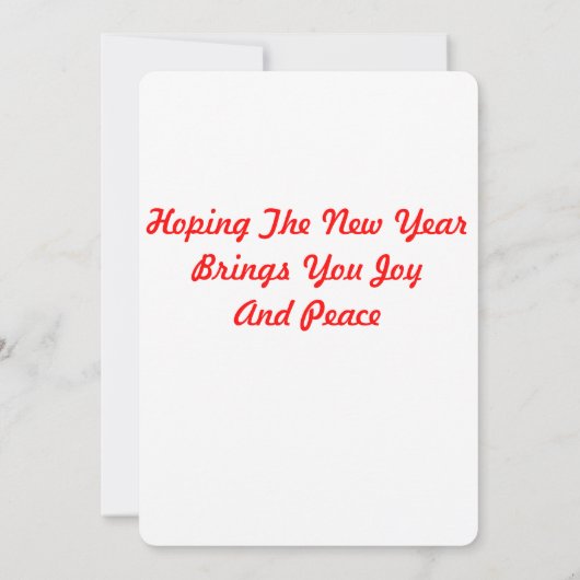 Ornament en Holly Christmas Kaart (Achterkant)