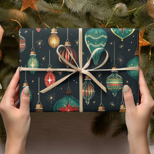 ornament en marineblauw cadeaupapier