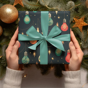 ornament en marineblauw cadeaupapier