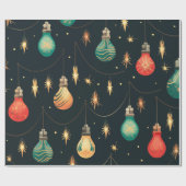ornament en marineblauw cadeaupapier (Vlak)