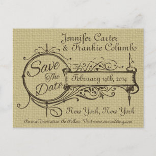 Ornament en overlapping sparen de Datum Aankondigingskaart