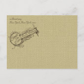 Ornament en overlapping sparen de Datum Aankondigingskaart (Achterkant)